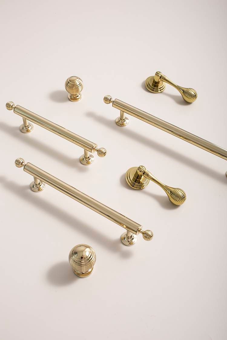 Shiny gold ball finial cabinet bar handle/Unusual polished gold ball design cabinet drawer pull/Gold furniture hardware/kitchen renovation