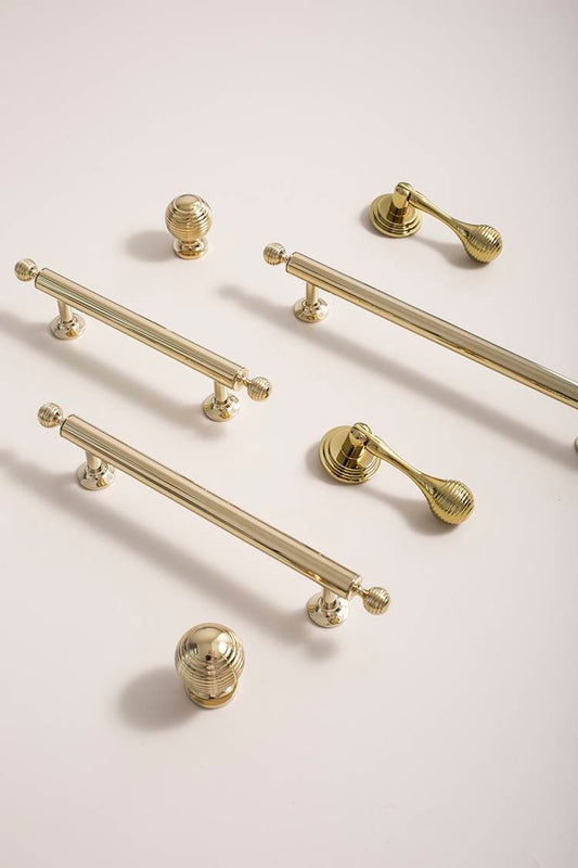 Shiny gold ball finial cabinet bar handle/Unusual polished gold ball design cabinet drawer pull/Gold furniture hardware/kitchen renovation