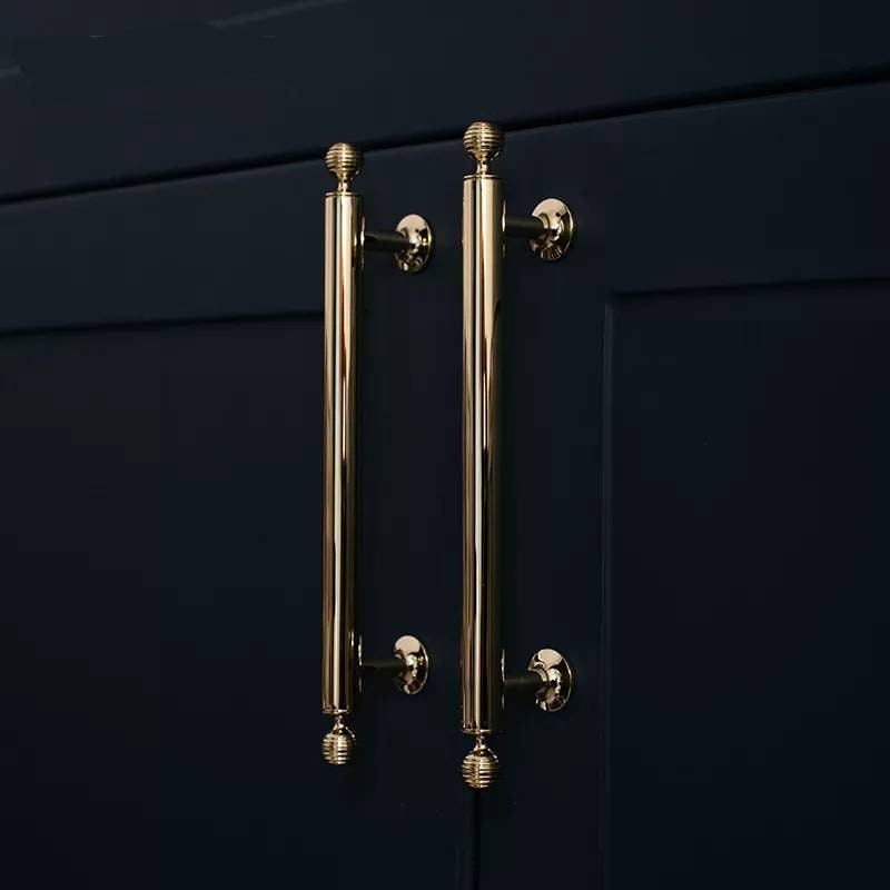 Shiny gold ball finial cabinet bar handle/Unusual polished gold ball design cabinet drawer pull/Gold furniture hardware/kitchen renovation