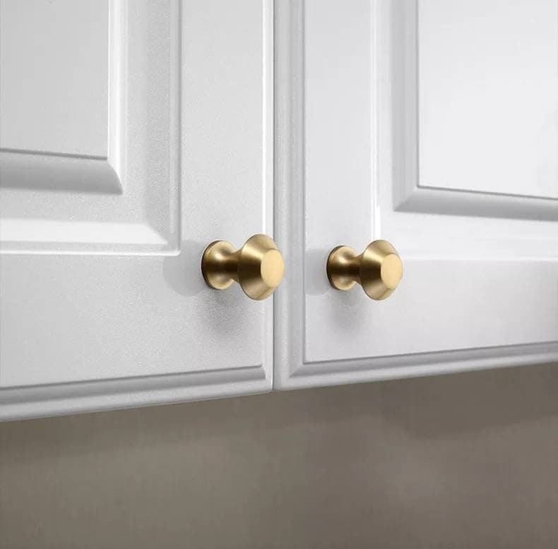 Small classic cone shaped  drawer handle/small brass cabinet pull/Gold cone door knob/handles for furniture renovation/kitchen hardware