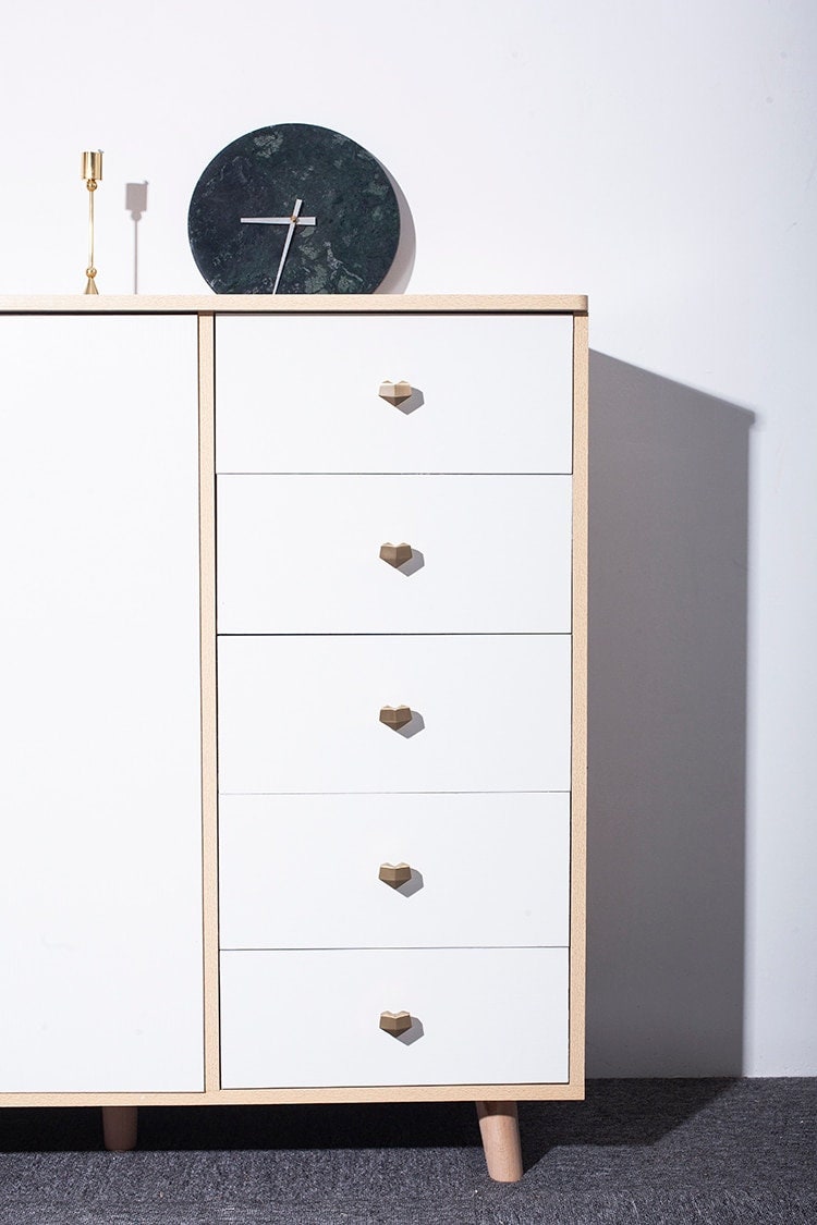 Gold brass geometric heart shaped Cabinet Pull/Heart shaped drawer handle/geometric door knob/brass furniture hardware/IKEA hack drawer knob