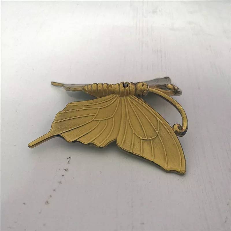 Large realistic gold brass butterfly Cabinet Pull/Gold butterfly Door Handle/Big Butterfly drawer knob/Brass butterfly wardrobe handle
