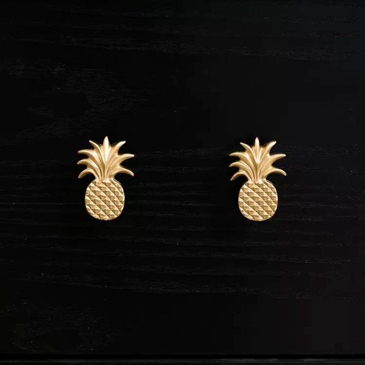 Gold Pineapple Cabinet Pulls/gold Door Handle/drinks cabinet handle/ tropical decor/home improvement/retro style door knob/drawer handle
