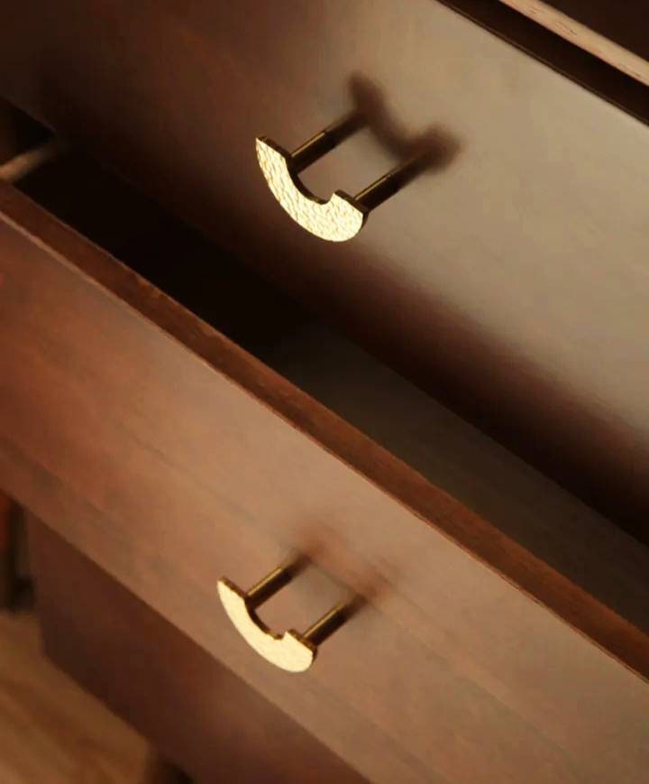 Shiny textured gold brass semi circle  handle/hammered gold drawer pull/kitchen hardware/large cabinet handle/gold wardrobe door handle