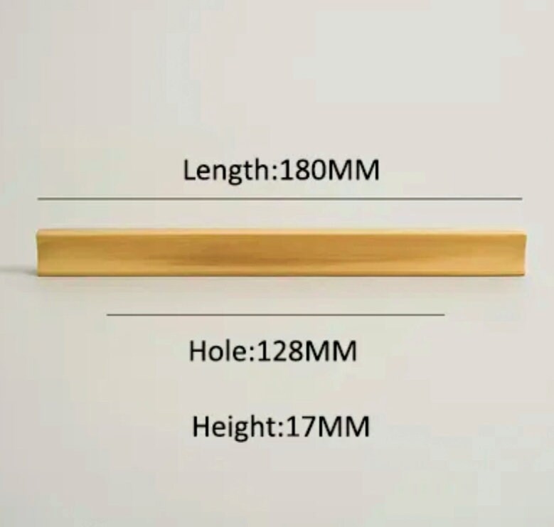 Simple gold brass bar handle/Extra long cabinet handle/home improvement hardware/modern brass kitchen hardware/Brass wardrobe handle