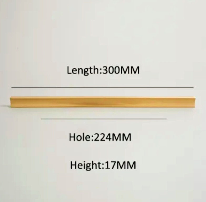 Simple gold brass bar handle/Extra long cabinet handle/home improvement hardware/modern brass kitchen hardware/Brass wardrobe handle