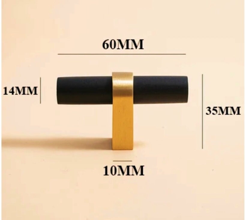 Black and Gold cabinet bar pulls/Wooden drawer handles/kitchen furniture hardware/black cabinet door handles/modern hardware/Brass door pull