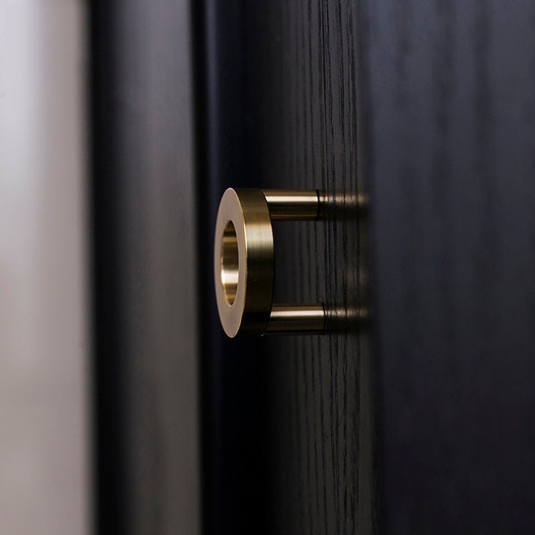 Gold brass circle cabinet handle/O shaped door handle/small circle drawer pull/circle shaped door knob/gold furniture hardware/retro handle