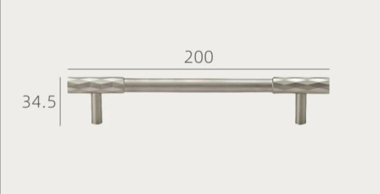 Silver nickel diamond pattern cabinet bar pull/grey silver drawer pull/silver kitchen hardware/matte silver cabinet pull/nickle door handle