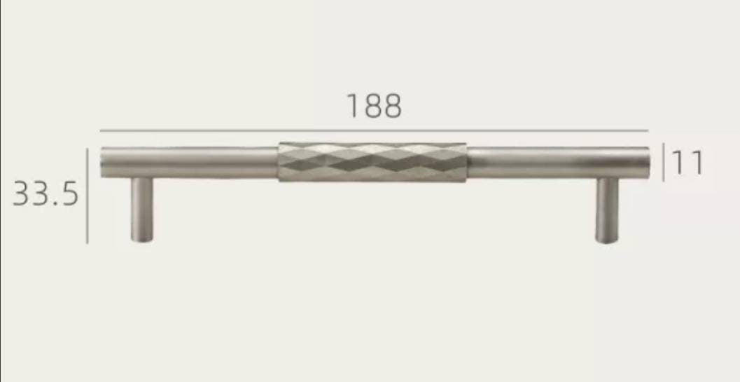 Silver nickel diamond pattern cabinet bar pull/grey silver drawer pull/silver kitchen hardware/matte silver cabinet pull/nickle door handle