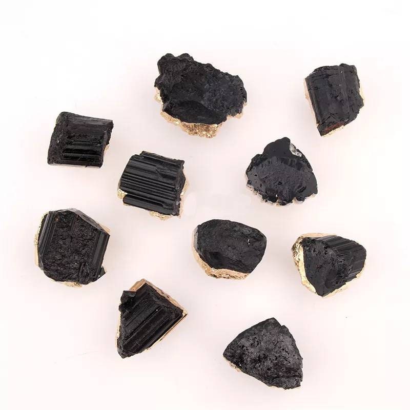 Rough cut black aphrizite crystal and brass cabinet pull/Black linear patterned stone door handle/Black semi precious stone drawer knob