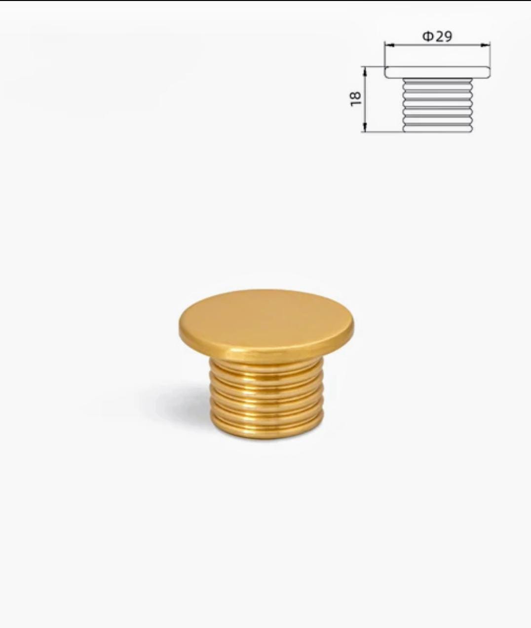 Industrial chic drawer pull/Gold or Silver solid brass cabinet knob/Brass screw design door knob/Man cave brass hardware/Classic drawer knob