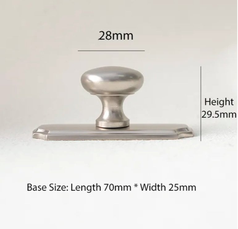 Classic back plate drawer knob/Backplate drawer handle/Traditional style cabinet pull/Brass furniture hardware/IKEA hack door handle