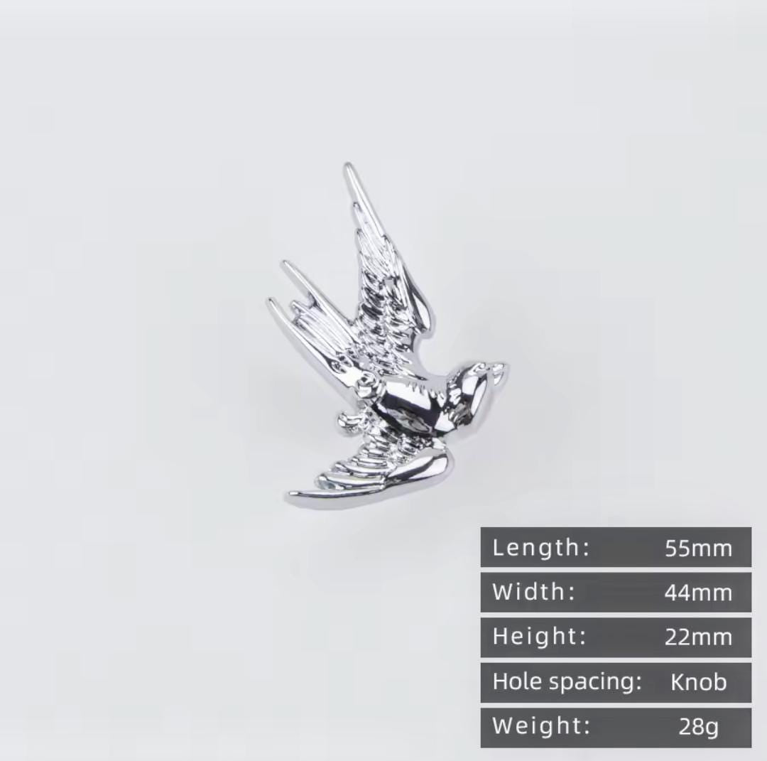 Flying Bird Cabinet Pull/Brass Bird Door Handle/Bird shaped drawer handle/Brass furniture hardware/Swooping Bird Cabinet Handle