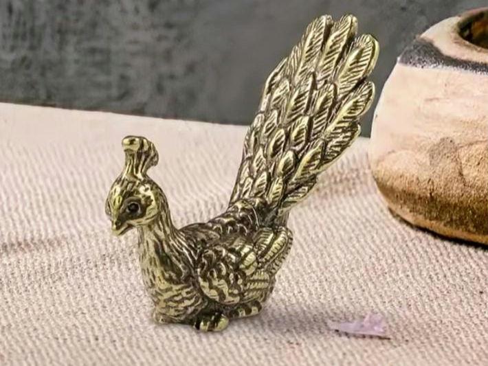 Brass Peacock Cabinet Pull/Gold Brass Peacock Door Handle/Bird shaped drawer handle/gold furniture hardware/Peafowl Cabinet Handle/Door knob