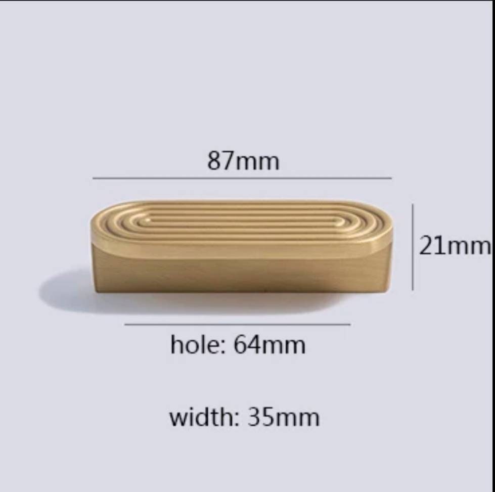 Wide gold retro pattern bar handle/large cabinet pull/big door handle/gold drawer pull/kitchen furniture hardware/mid century modern style
