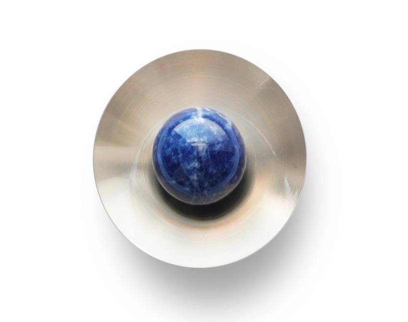 Large Atomic style drawer handle/Gemstone cabinet pull/Luxury hardware/Semi precious stone door handle/Brass and crystal door knob/Hardware