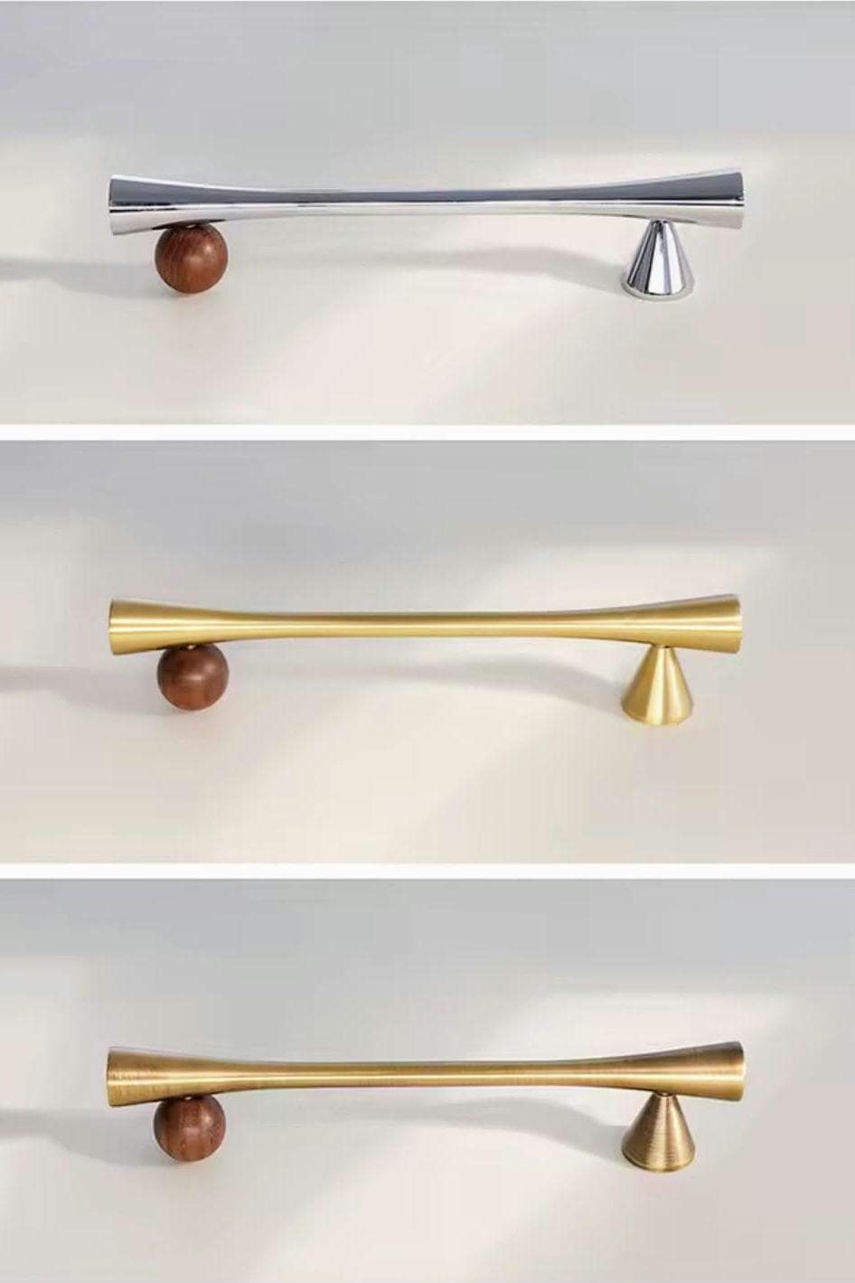 Black bar handles with gold brass ball decoration/cabinet handles/modern hardware/gold drawer pulls/cabinet pulls/furniture door handles