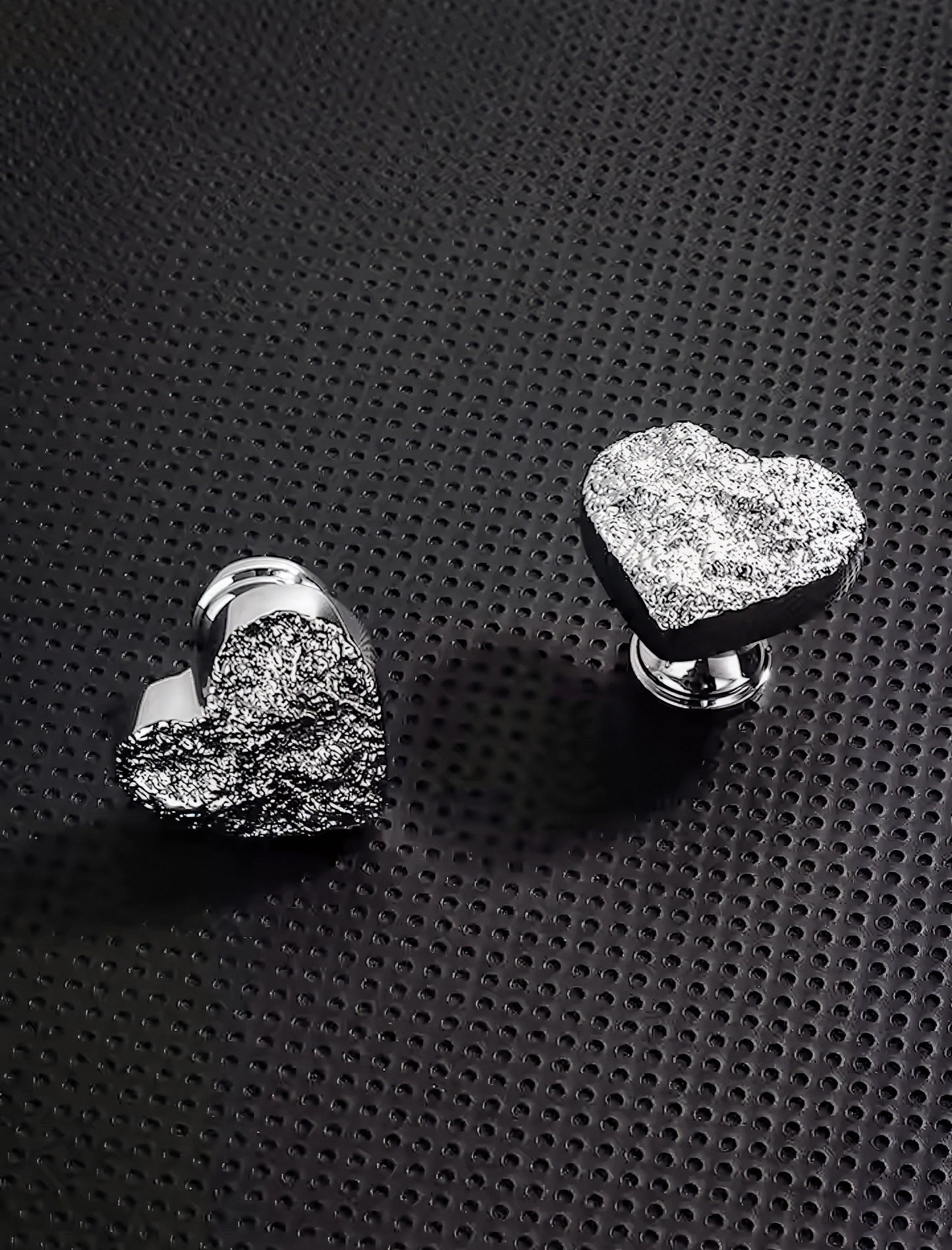 Gold or Silver Heart shaped drawer handle/Heart drawer knob/Brass furniture hardware/Heart shaped door knob/Heart shaped cabinet handle