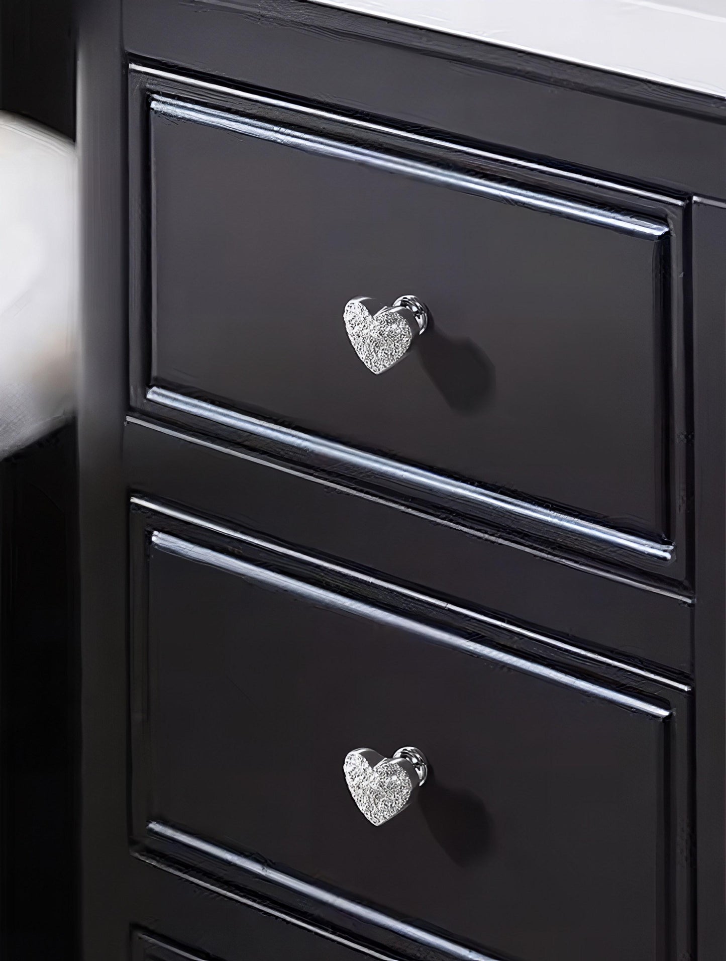 Gold or Silver Heart shaped drawer handle/Heart drawer knob/Brass furniture hardware/Heart shaped door knob/Heart shaped cabinet handle
