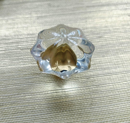 Mid century modern clear lucite cabinet pull/Transparent rounded star  shaped door knob/Resin furniture hardware/vintage gran style handle