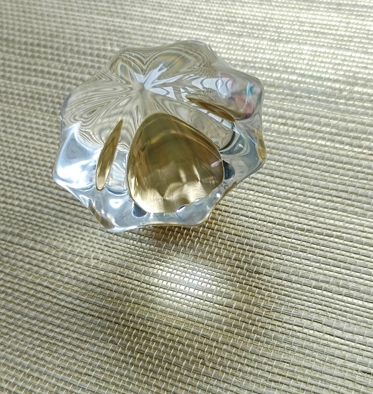 Mid century modern clear lucite cabinet pull/Transparent rounded star  shaped door knob/Resin furniture hardware/vintage gran style handle