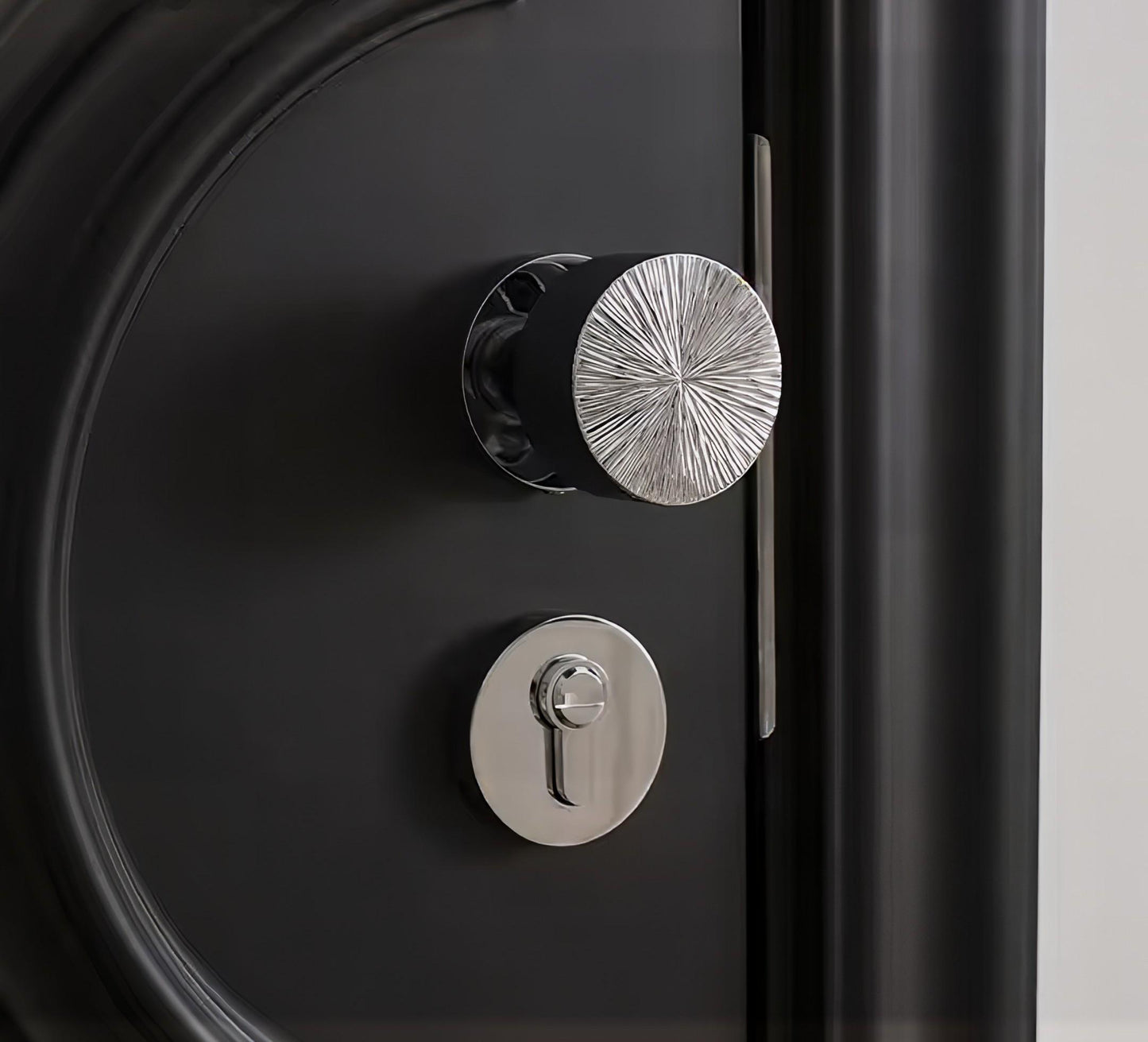Silver Chrome Interior Door Mortise Lock Handle Set/Silver MCM Style Mortise Door Knob Set/Interior Brass Door Hardware/Brass Door Furniture