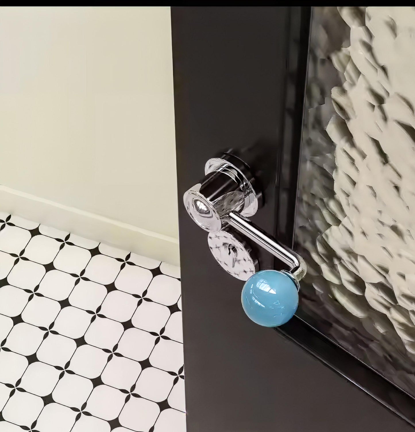 Silver Crystal Interior Door Mortise Lock Handle Set/Luxury Interior Door Knob Set/Interior Gemstone Door Hardware/Brass Door Furniture