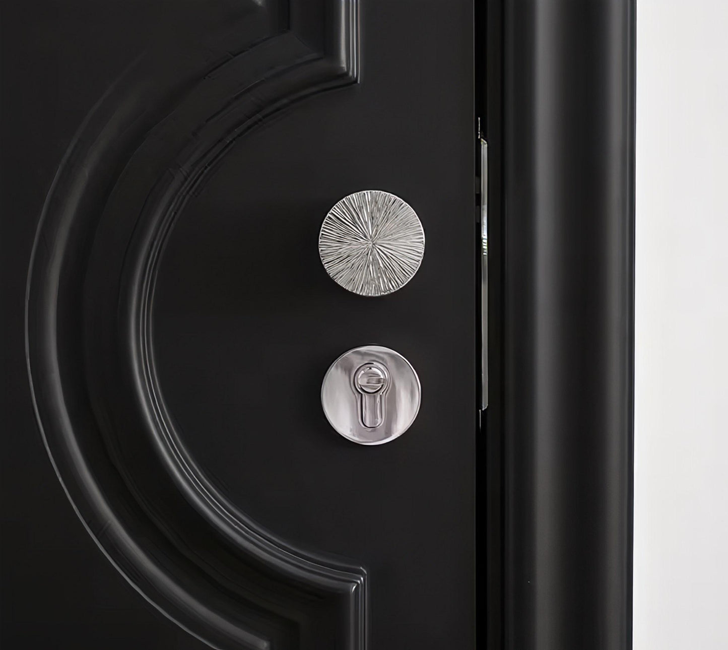 Silver Chrome Interior Door Mortise Lock Handle Set/Silver MCM Style Mortise Door Knob Set/Interior Brass Door Hardware/Brass Door Furniture