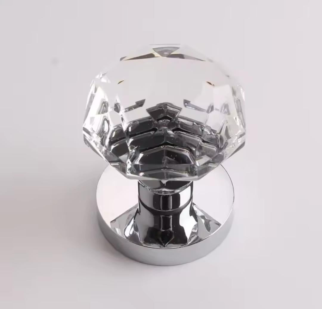 Large Crystal Interior Door Mortise Lock Handles/Luxury Interior Door Knobs/Crystal Door Handles/Crystal Furniture Hardware/Interior Handles