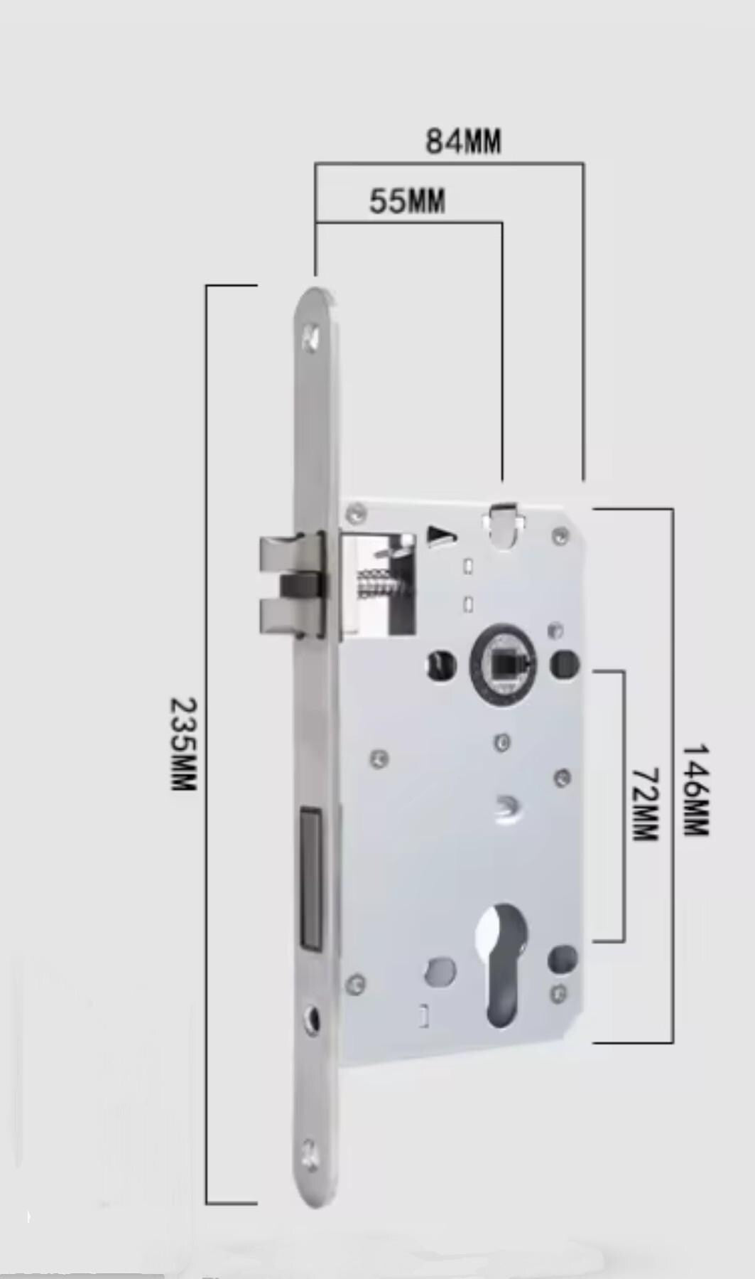 Silver Chrome Interior Door Mortise Lock Handle Set/Silver MCM Style Mortise Door Knob Set/Interior Brass Door Hardware/Brass Door Furniture