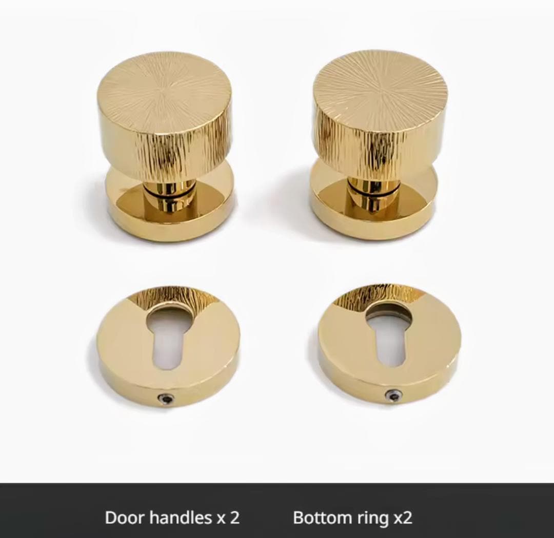 Solid Brass Interior Door Mortise Lock Handle Set/Gold MCM Style Mortise Door Knob Set/Interior Brass Door Hardware/Brass Door Furniture