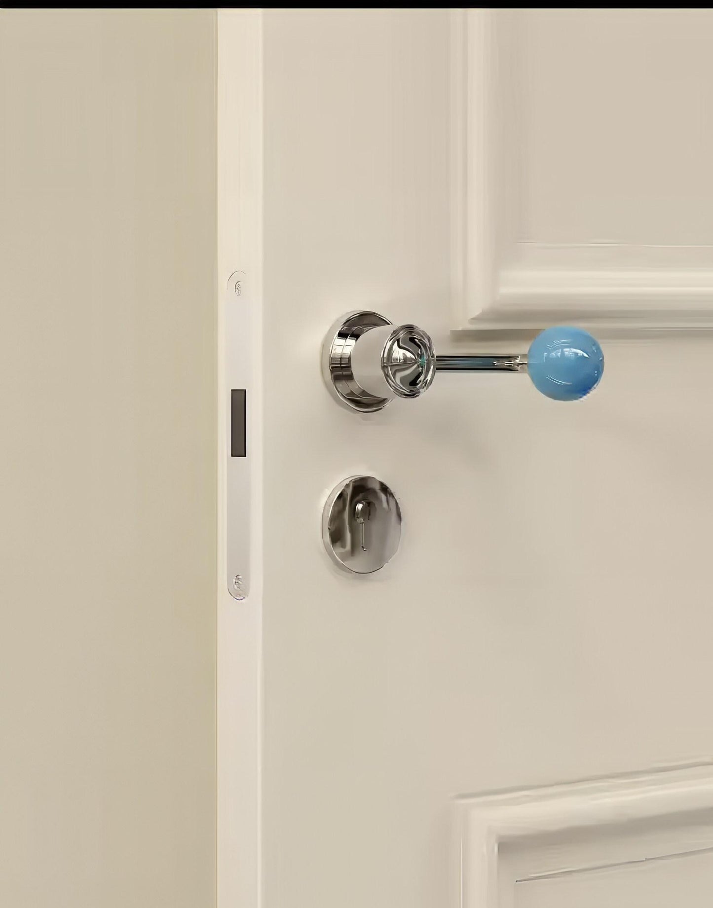 Silver Crystal Interior Door Mortise Lock Handle Set/Luxury Interior Door Knob Set/Interior Gemstone Door Hardware/Brass Door Furniture