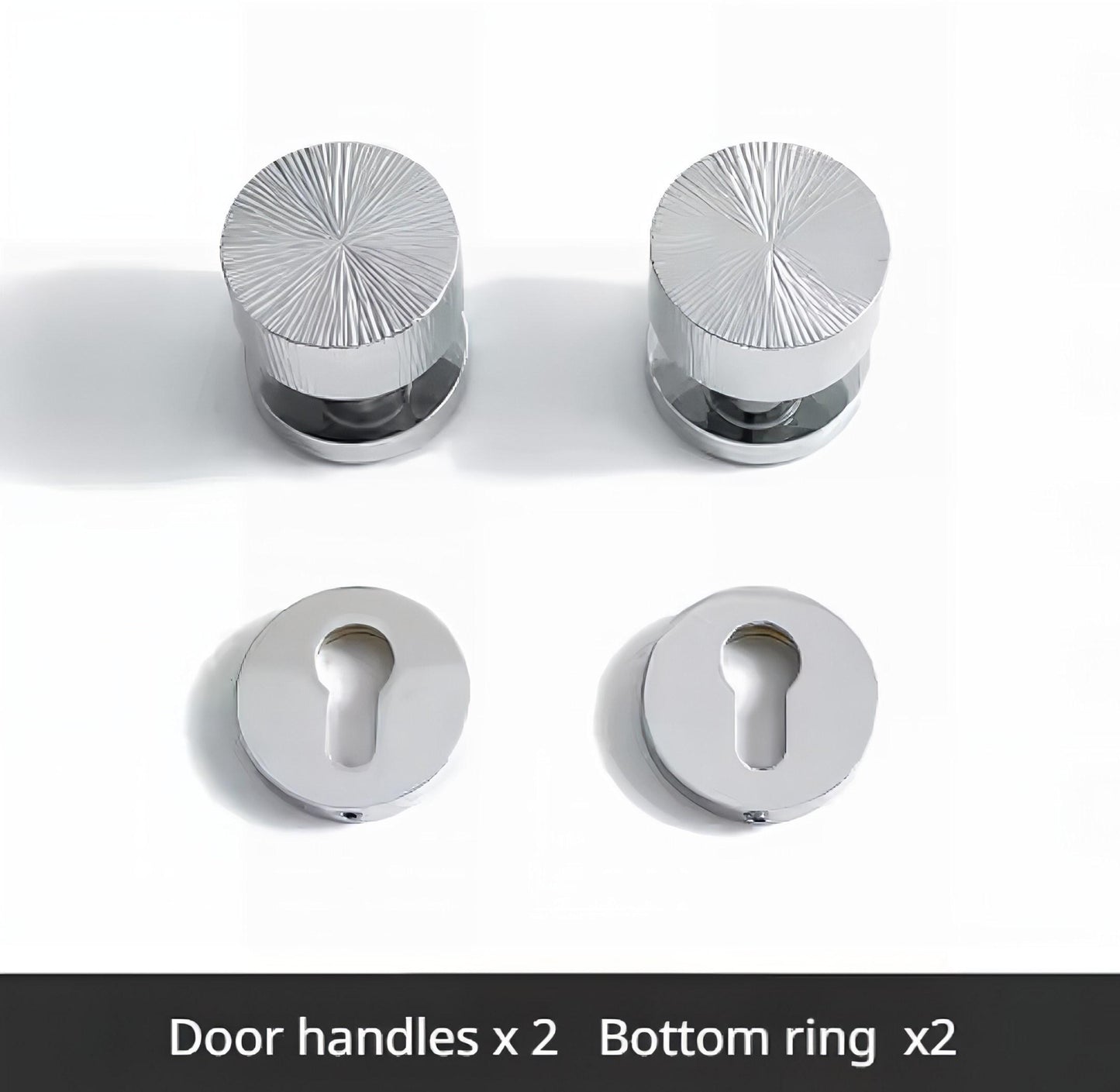 Silver Chrome Interior Door Mortise Lock Handle Set/Silver MCM Style Mortise Door Knob Set/Interior Brass Door Hardware/Brass Door Furniture