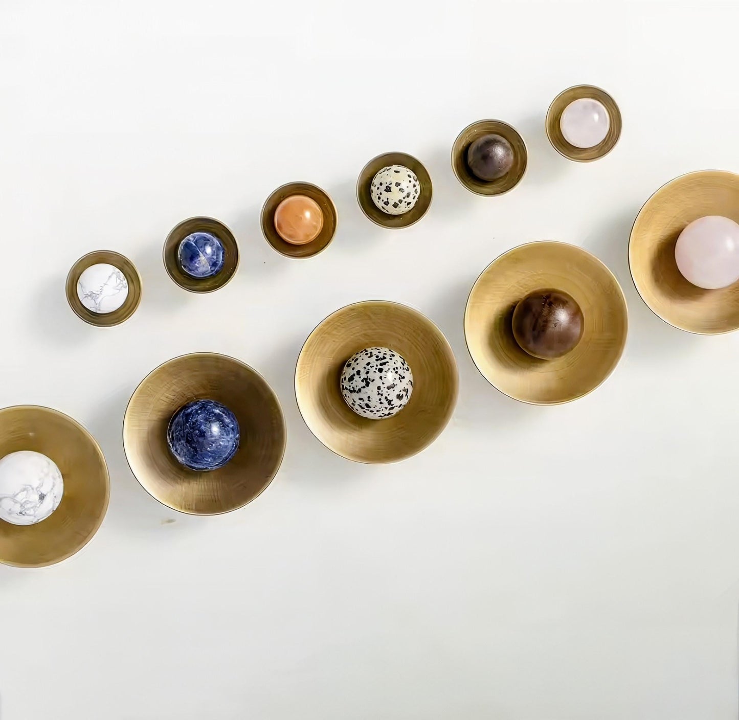 Atomic Style Bronze and Gemstone Drawer Handle: Mid-Century Modern Cabinet Pull