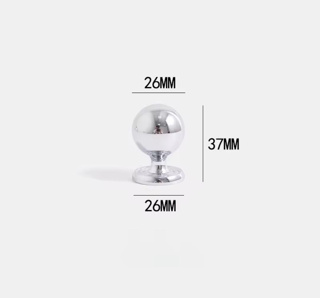 Silver Chrome coated brass cabinet Handle: Bubble Style Drawer Pull modern hardware